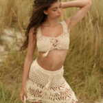RENATA Handmade Crochet Top -Beige - Image 2