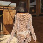 SIERA Handmade Long-Sleeved Crochet Top - Image 5