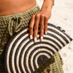 RAINBOW Χειροποίητο Clutch Ψάθινο