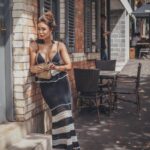 ON A BREAK CO-ORD SET -Handmade Crochet Black and White Set - Top With Long Skirt