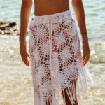 OLIVIA Co-Ord Set - Crochet Top With Skirt White - Image 6