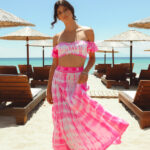 PINK MANDALENA Tie-Dye Σετ - Τοπ Με Μακριά Φούστα