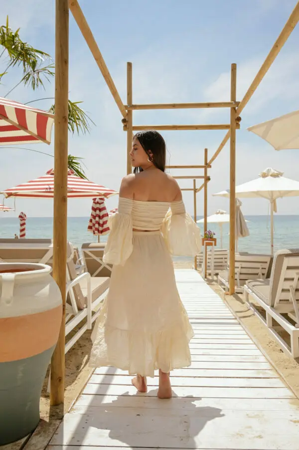 ISABELLA ORGANIC Φούστα Από Οργανικό Βαμβάκι -Μπεζ - Image 13