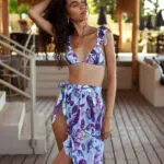 IN BLOOM Πολύχρωμο Μπικίνι Σετ Με Παρεό