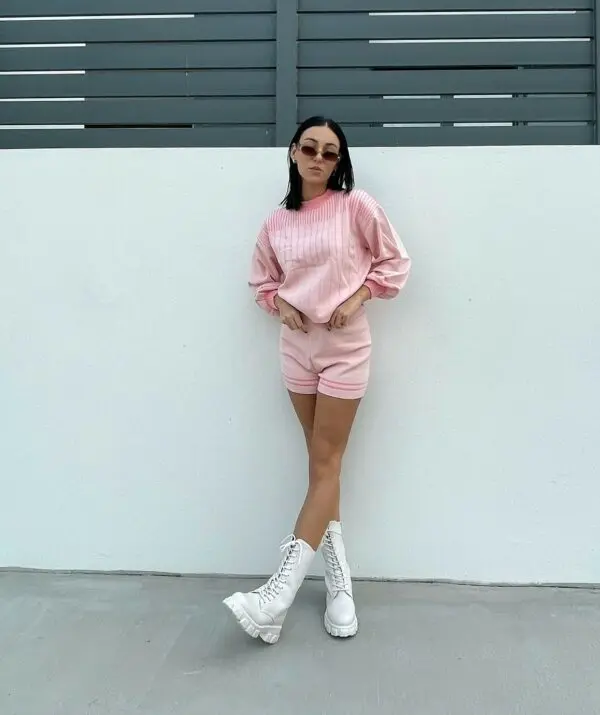 ENDLESS FUN Co-ord Set - Top With Shorts Pink - Image 12