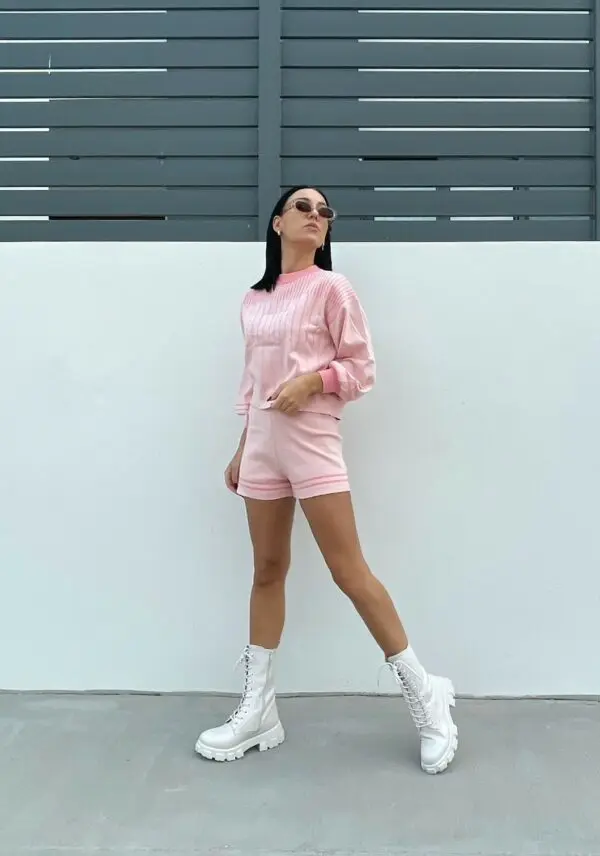 ENDLESS FUN Co-ord Set - Top With Shorts Pink - Image 13