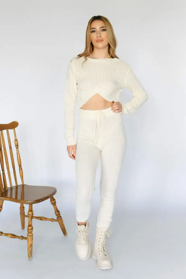 MOLLY Co-ord Πλεκτό Σετ - Τοπ Με Παντελόνι - Image 2