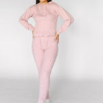COZY DAYS Co-ord Set - Knitted Top With Hood And Pants