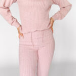 COZY DAYS Co-ord Set - Knitted Top With Hood And Pants - Image 2