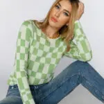 HAILEY Long-sleeved Top With Print Checkerboard - Image 4