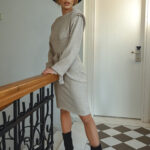 IVY Long-sleeved Dress With Belt - Image 3