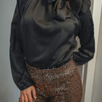 RAMONA Satin Shirt With Tying On the Neck - Type Tie - Image 2