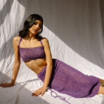 PURPLE LOVER Co-ord Set - Handmade Crochet Top With Skirt - Image 2