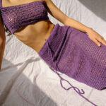 PURPLE LOVER Co-ord Set - Handmade Crochet Top With Skirt - Image 3