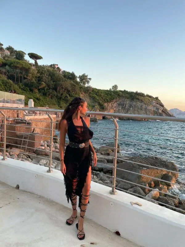 HEY VACAY Φόρεμα - Καφτάνι Με Κρόσσια - Image 6
