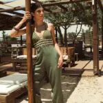 SHAPE OF YOU Jumpsuit With Details Of Shells - Khaki