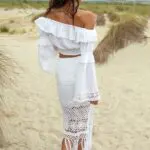 PASSEO ORGANIC Ruffle Μπλούζα Με Μανίκια Καμπάνα -Λευκό - Image 3
