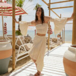 COMMIT TO ME ORGANIC Organic Cotton Top With Detachable Sleeves - Beige - Image 3