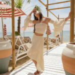 COMMIT TO ME ORGANIC Organic Cotton Top With Detachable Sleeves - Beige - Image 4
