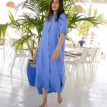 CALABASAS Oversized Linen Dress With Buttons - Image 3