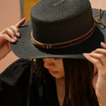 OLIVET  Hat With Belt And Decorative Gold Leaf - Image 7