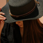 OLIVET  Hat With Belt And Decorative Gold Leaf - Image 8
