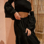 COMMIT TO ME ORGANIC Organic Cotton Top With Detachable Sleeves -Black - Image 5
