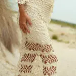 IN THE MOOD Χειροποίητη Πλεκτή Φούστα -Μπεζ - Image 7
