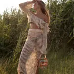 ZETA Handmade Crochet Skirt With Fringes