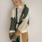 NEW NARRATIVE Colorful Long-Sleeved Knitted Oversized Cardigan