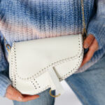 OUT AND ABOUT Crossbody Eco Leather Bag With Strap – White