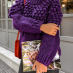 BLUEBERRY Woolen Knitted Sweater Purple