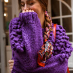 BLUEBERRY Woolen Knitted Sweater Purple - Image 6