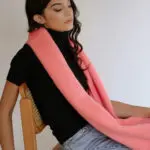 SWEETEST TOUCH Κασκόλ Με Μαλακή Υφή Και Κρόσσια Στις Άκρες -Ροζ Απαλό - Image 2