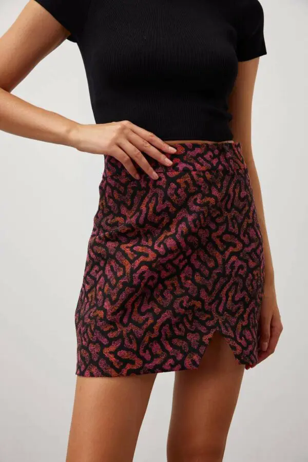 DAZZLING VIBE Mini Patterned Skirt