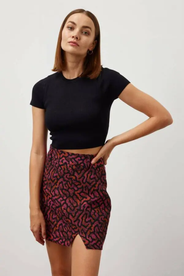 DAZZLING VIBE Mini Patterned Skirt - Image 2
