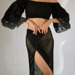 LET’S DANCE Χειροποίητη Πλεκτή Φούστα -Μαύρο - Image 7