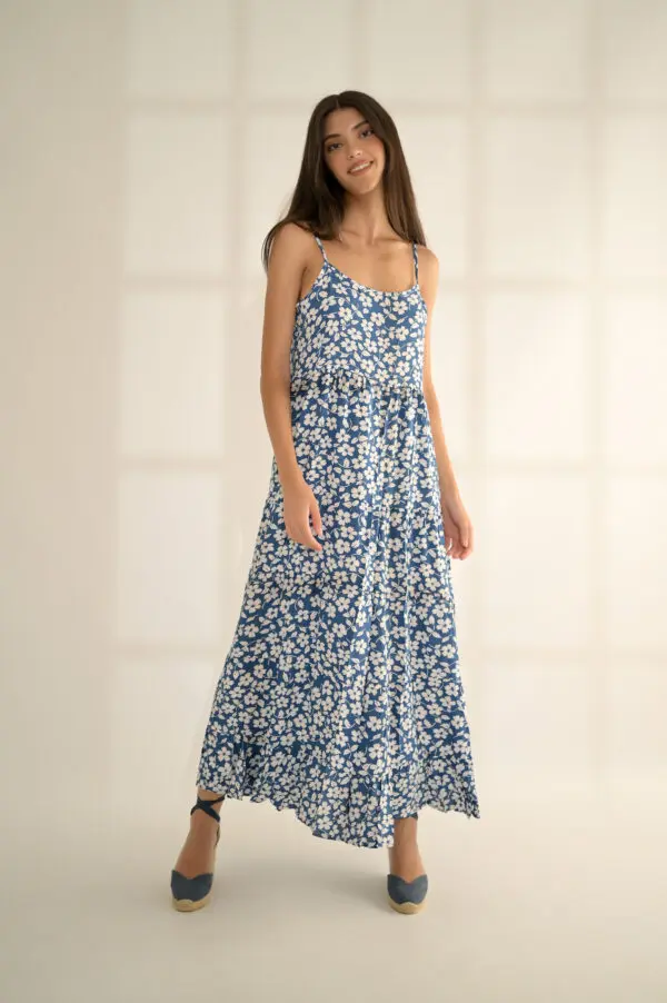 BLUE DREAM Maxi Floral Dress