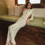 NEW FLAME Maxi Long-Sleeved Dress With Open Back And Transparent Details - Image 2