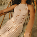 SWEET SUNSET Maxi Χειροποίητο Πλεκτό Φόρεμα Με Σκίσιμο Στο Πλάι - Image 5