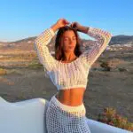 ZETA Handmade Long-Sleeved Crochet Top With Fringes -White - Image 6