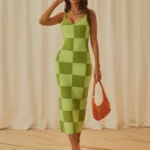 CHESS ON ME Maxi Dress With Straps - Print Chessboard - Image 3