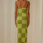 CHESS ON ME Maxi Dress With Straps - Print Chessboard - Image 4