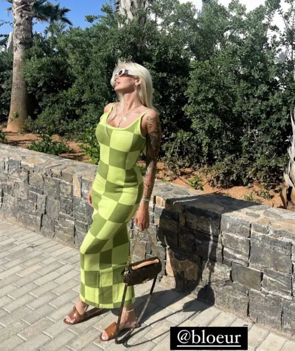 CHESS ON ME Maxi Dress With Straps - Print Chessboard - Image 2