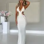 MORE N' MORE Maxi Πλεκτό Διάτρητο Φόρεμα Με Λεπτομέρειες -Κοψίματα - Image 3