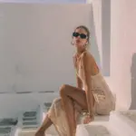 ELEVATED LOOK Maxi Πλεκτό Φόρεμα Με Τιράντες Και Σκίσιμο Στο Πλάι - Image 9