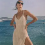 ELEVATED LOOK Maxi Πλεκτό Φόρεμα Με Τιράντες Και Σκίσιμο Στο Πλάι - Image 10