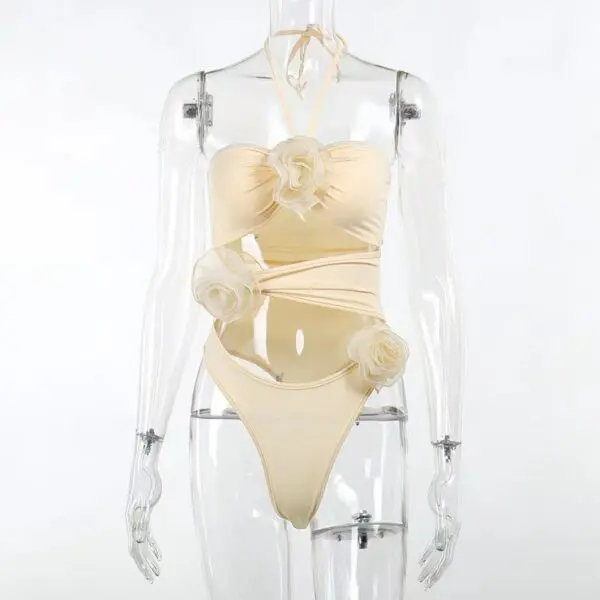 MARTINIS One-Piece Bodysuit With Cut-Out Details And Flowers - Image 2