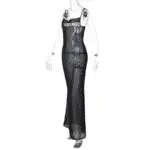 POLKA DOT SHEER DRESS Maxi Transparent Dress With Straps - Image 6