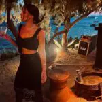 ELETTRA Handmade Crochet Maxi Skirt With Inner Lining -Black - Image 3